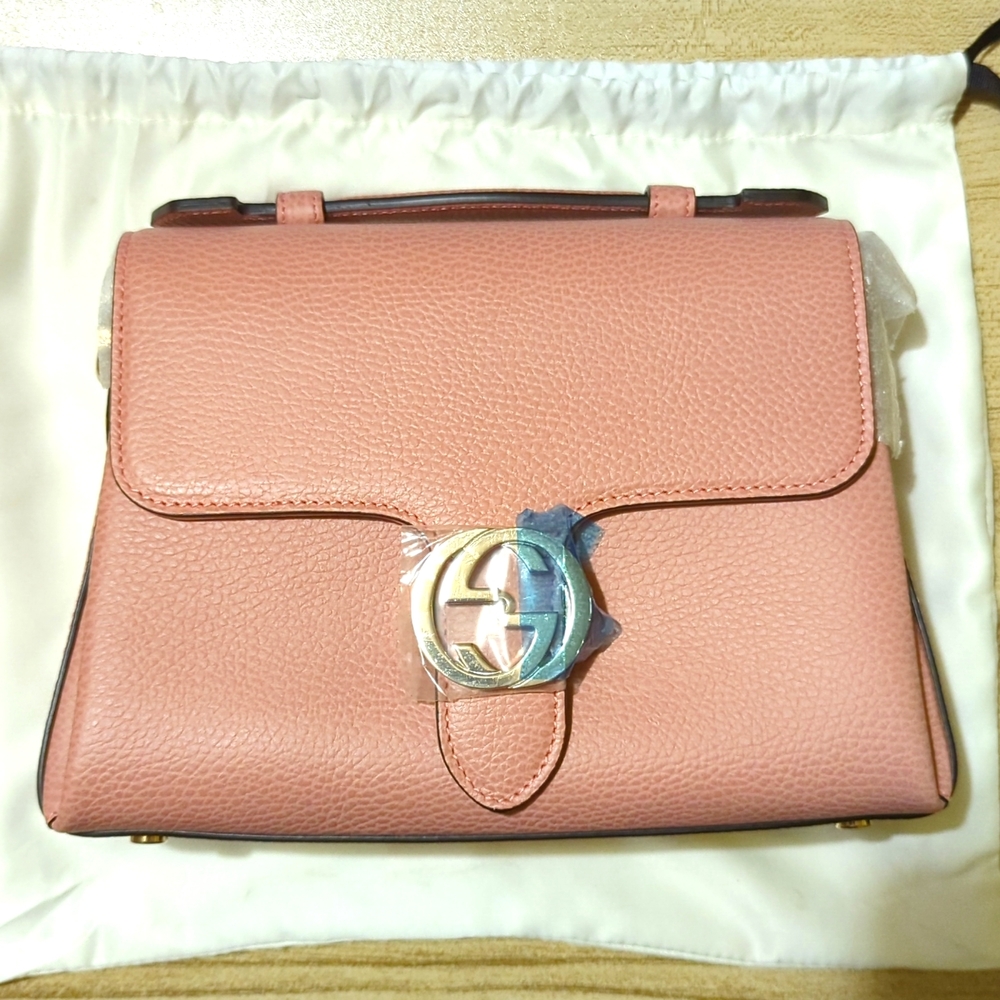 Gucci Pink Leather Top-Handle Satchel